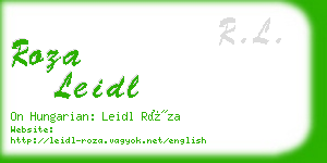 roza leidl business card